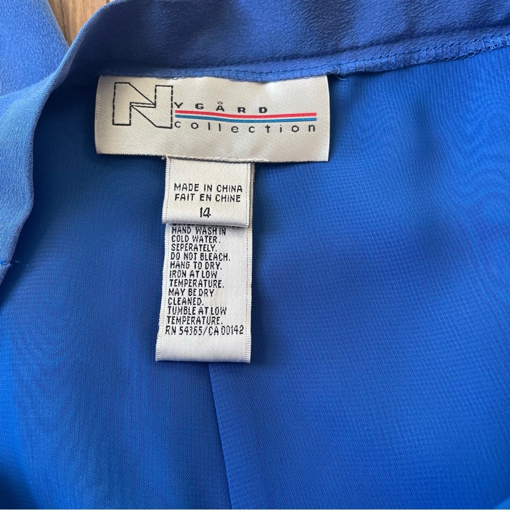 Blue silk pants - Picture 3 of 10